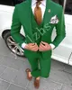 Красивый One Button Groomsmen Пик нагрудные Groom Tuxedos Мужские костюмы венчания / Prom / Dinner Best Man Blazer (куртка + брюки + Tie + Vest) W25