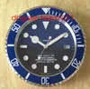 6 estilo reloj de pared mar 126660 126600 116660 34cm x 5 cm 2 kg de acero inoxidable cronógrafo cronógrafo azul decoración del hogar luminiscente CLO1349577