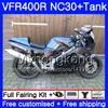 طقم لهوندا RVF400R V4 VFR400R فضي رمادي 1989 1990 1991 1992 1993 269HM.27 VFR400 RVF VFR 400 R NC30 VFR 400R 89 90 91 92 93 Fairing