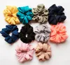 117 stilleri Bayan kız Saç Toka Halka Elastik Saç Bantları Saf Renk Leopar ekose Kalın bağırsak Spor Dans Scrunchie Hairband GD47