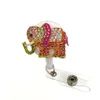 10 peças design misto strass animal elefante crachá retrátil puxar carretéis médicos para presentes de enfermeira cartão de identificação porta-crachá joias ace9555505