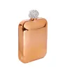 Aço inoxidável 6 oz Jug portátil de bolso Hip Flask Mini Cor Vinho Ladies Garrafa Diamante frete grátis A03
