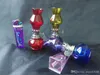 Accessoires de bongs en verre de lampe à alcool en verre de couleur
