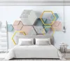カスタム壁紙3Dモダンなミニマリストの幾何学的な大理石のリビングルームの寝室の背景の壁の装飾壁紙
