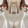 2020 Plaża Syrenka Suknie Ślubne Sexy Spaghetti Paski Koronki Aplikacja Szyfonowa Sweep Train Wstążka Custom Made Plus Size Wedding Bridal Suknia