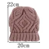 Vaste kleur gebreide winterschedels garen hoed warme beanie dames hoeden kerstcadeau wil en zandig drop -schip