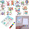 8 pièces/ensemble dessin animé enfant doigt peinture artisanat ensemble enfants coloriage livre doigt peinture dessin outil éducation jouets en gros