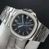 Men's Diamond Bezel Watch Mens Automatic Watches Men Cal.324SC الطلب الأزرق 5711 PF مصنع ETA الميكانيكية Miyota 9015 المعصم