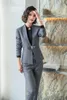 IZICFLY autumn spring new 2 pcs Trouser and jacket gray suit women Work Wear Elegant Business ladies office pant blazer set