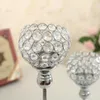 Europe Wedding Crystal Tealight Candle Holders Wedding Dining Table Centerpieces Metal Candlesticks Candle Stand Wedding Decoration