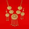 Collana da donna, orecchini, set di gioielli, colore oro, africano, Eritrea, etiope, Habesha, gioielli da sposa312t