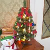 Juldekorationer mini 60 cm Lätt träd med färgglada leksaksbollar kontorsbord party hem dekorativa xmas år barn gåvor1