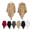 스카프 새로운 여성 겨울 줄무늬 술 목도리와 랩 두꺼운 따뜻한 담요 스카프 대형 후드 Ponchos Capes Echarpe GB1404