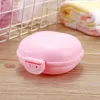 Venda quente Portátil Doce Cor Soap Dish Box Caso Titular Container Wash Shower Casa de Banho F2443