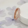 Charmig Gorgeous CZ Diamond Ring för Pandora Luxury Designer 925 Sterling Silver Rose Gold Plated Ladies Ring Original Box Set Holiday Gift