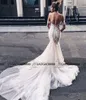 Pallas Couture Mermaid Split Wedding Dresses 2020 New Champagne Church Train Offshoulder Elegant Country Garden Berta Wedding Gow8903727