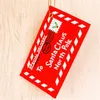 Papai Noel Red Christmas Greet Envelope Pingente Toy Toy Sacos de Decoração de Natal de Xmas Cartões de Presentes Cardas Escola Casamento Acessórios para Casa 6540113