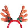 크리스마스 순록 Antlers 머리띠 크리스마스 사랑스러운 ELK 헤어 밴드 크리스마스 장식 장식 사슴 Reindeer Headband Head Hoop Hot