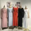 Roupas étnicas lantejoulas tassel abaya dubai muçulmano hijab vestido abayas para mulheres kaftan craftan islâmico vestidos turcos robe femme roupas1