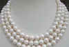 9-10 mm natuurlijke perfecte ronde South Sea White Pearl Necklace 50 "