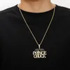 Europe et Amérique Hot Fashion Jaune Plaqué Or Full CZ Lunettes de Soleil Pendentif Colliers pour Hommes Femmes Hot Hip Hop Bijoux Cadeau