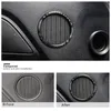 Koolstofvezel auto sticker deur luidspreker ring geluid decoraties audio luidspreker trim auto-accessoires voor Ford Mustang auto styling