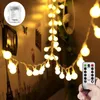 Umlight1688 100 LEDs 배터리 작동 문자열 조명 글로브 요정 조명 원격 제어 야외 / 실내 따뜻한 화이트