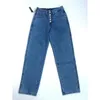 Wholesale-nouvelle taille haute cheville longueur jeans femme classique droite bouton droite vintage jeans meuble style bleu ciel black harem pantalon