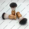 MOQ 100 pcs OEM Customize LOGO Men Beard Shaving Brush Wood Handle & Nylon Bristle Facial Grooming Brushes Moustache Tools