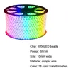 RGB AC 110V LED Strip في الهواء الطلق مقاوم للماء 5050 SMD NEON ROPE LIGHT 60LELS M مع COTTABLE لتوفير الطاقة عند 1METER عبر stock318H