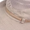 Printemps été hommes femmes rouleau bord coton seau chapeaux broderie lettre maille chapeau de pêche en plein air chapeau de soleil avec corde coupe-vent2012645