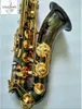 Japan Yanagisa Tenor Saxophone T-901 Model BB Svartguld Saxofon Högklassig blommönster med Necks Musical Instruments Professional
