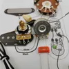 Potentiomètre de condensateur de guitare TL CTS 250K, Kit de câblage d'arbre en cuivre pour Stra CDE 225P .033 100V, capuchon Orange + dessin de ligne de soudage