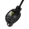 C02 chargeur de voiture double USB Charge rapide type-c QC3.0 chargeur de voiture téléphone Portable chargeurs rapides affichage de tension pour téléphone tablette