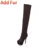 Offre spéciale-nouveau 33-43 Sexy sur les bottes au genou femmes 2019 automne décoration cuissardes dames hauts talons fins chaussures femme