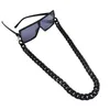 Personnalité de la mode Fashion Capes chaînes Femmes hommes Lunettes de soleil Chaînes rétro Femelles Big Black Acrylic Sunglasses Chains Eyeglas2225069