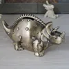 Créatif en alliage de Zinc métal dinosaure tirelire tirelire Vintage étain Bronze couleur pièce économie Pot pour enfants cadeau d'anniversaire