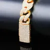 20mm serrure fermoir lien 7-9 pouces Bracelet glacé Zircon Bling Hip hop hommes bijoux cadeau perles breloques bracelets2439