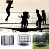 144.1 inch Outdoor Replacement Trampoline Bounce Safety Net for Black Fitness Equipment General Round Frame Trampoline