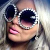 Full Rhinestones Round Sun Glasses Women Party Club Sunglasses Bling Diamond Eyeglasses 7 Colors UV400 Wholesale