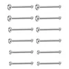 60pcs in acciaio inox naso borchie anelli piercing pin gioielli per il corpo 1.5mm 2mm 2.5mm