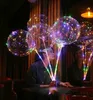 Smooth-edged LED Balloon Luminous Latex Balloons Wedding Room Birthday Party Decoration Toys For Kids With 70cm Stick