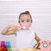 Dessin animé imprimé enfants masque anti-buée PM2.5 coton anti-poussière tissu bouche couverture contour d'oreille masques pour enfants FFA4171