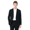 2019 Preto Casamento Smoking Two Button Groomsmen Desgaste Slim Fit Ternos de Negócios dos homens Smoking de Casamento 2-piece Suit (Jacket + pants) personalizado