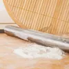 Stainless Steel Fondant Rolling Pin Baking Rough Clay Pizza Pasta Roller Non Stick Cake Accessories