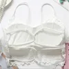 Sexy Floral Lace Padded Tank Tops for Women Full Cup Embroidery Hollow Pushup Bra Ladies Bralette Lingerie Intimates4518580