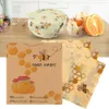 Herbruikbare natuurlijke bijenwas herbruikbare wraps eco living geen plastic bijen wax doek fruit opbergzak wraps voor thuis