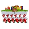 Mantel Stockings 가족 6 Polyresin 크리스마스 맞춤 장식 손 페인트 수지 공예품