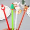 Dessin animé mignon série de noël stylo neutre 0.5mm noir créatif étudiants stylo pour cadeaux de noël papeterie de bureau