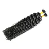 Deep Curly 100g / Lot 100s Förbundna Fusion U-Tips Hårförlängningar 100g Virgin Human Hair 100% Maskin Tillverkad Remy Human Hair Extensions Capsule